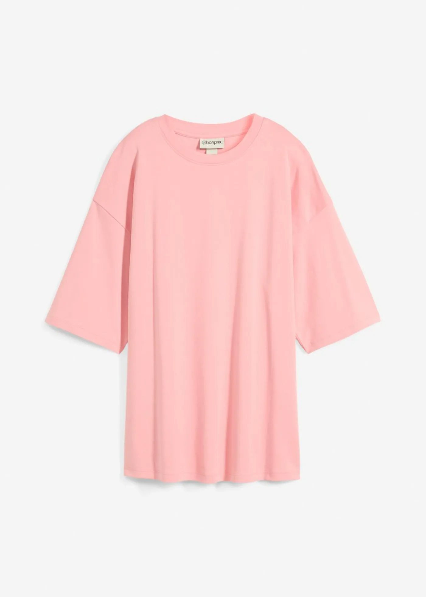 bonprix bonprix Camiseta larga de interlock rosa pálido Discount