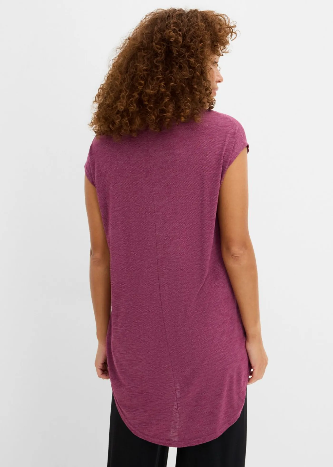 bonprix bonprix Camiseta larga de mezcla de viscosa Baya