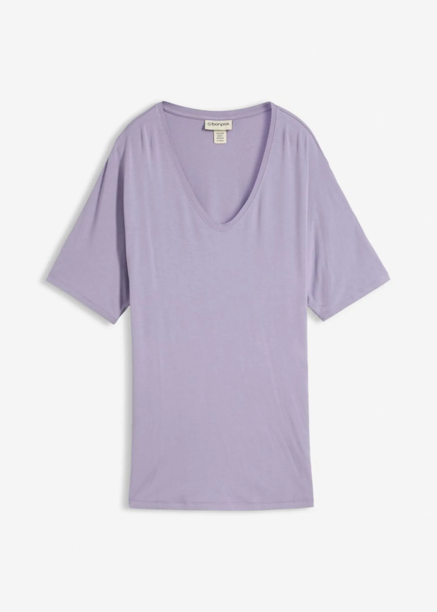 bonprix bonprix Camiseta larga de mezcla de viscosa sostenible violeta ahumado Sale