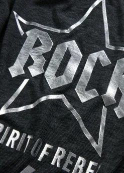 bonprix bonprix Camiseta larga de suave mezcla de viscosa Negro estampado Outlet
