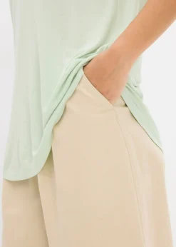 bonprix bonprix Camiseta larga de viscosa suave Verde pastel Outlet