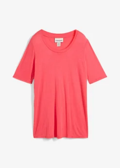 bonprix bonprix Camiseta larga de viscosa suave rosa paraíso Online