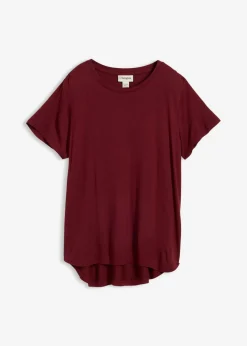 bonprix bonprix Camiseta larga de viscosa suave rojo avellana Hot