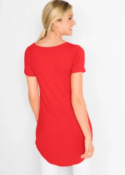 bonprix bonprix Camiseta larga de viscosa suave fresa Sale