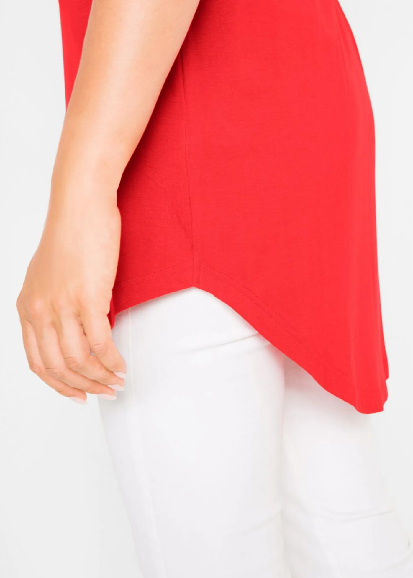 bonprix bonprix Camiseta larga de viscosa suave fresa Sale