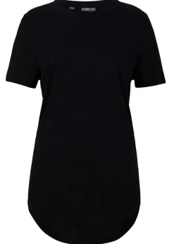 bonprix bonprix Camiseta larga de viscosa suave Negro Clearance
