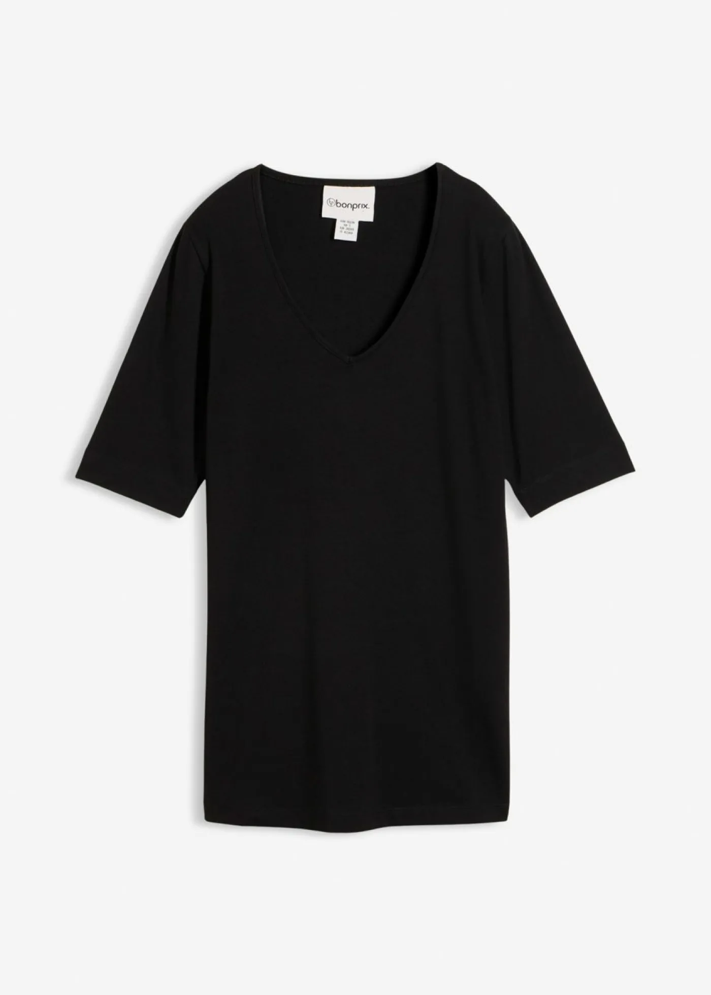 bonprix bonprix Camiseta larga favorecedora Negro