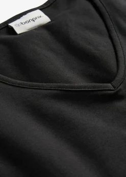 bonprix bonprix Camiseta larga favorecedora Negro
