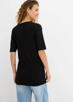 bonprix bonprix Camiseta larga favorecedora Negro