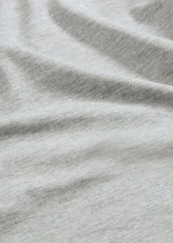 bonprix bonprix Camiseta larga (2 unidades) Negro-gris claro jaspeado New