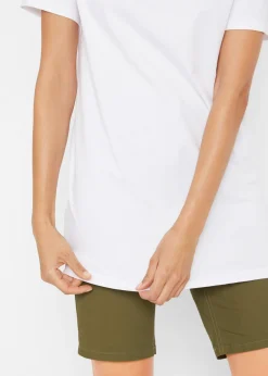 bonprix bonprix Camiseta larga (2 unidades) Azul marino-blanco Clearance