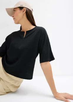 bonprix bonprix Camiseta oversize Negro Discount
