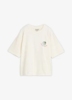 bonprix bonprix Camiseta oversize blanco lana-azul claro Outlet