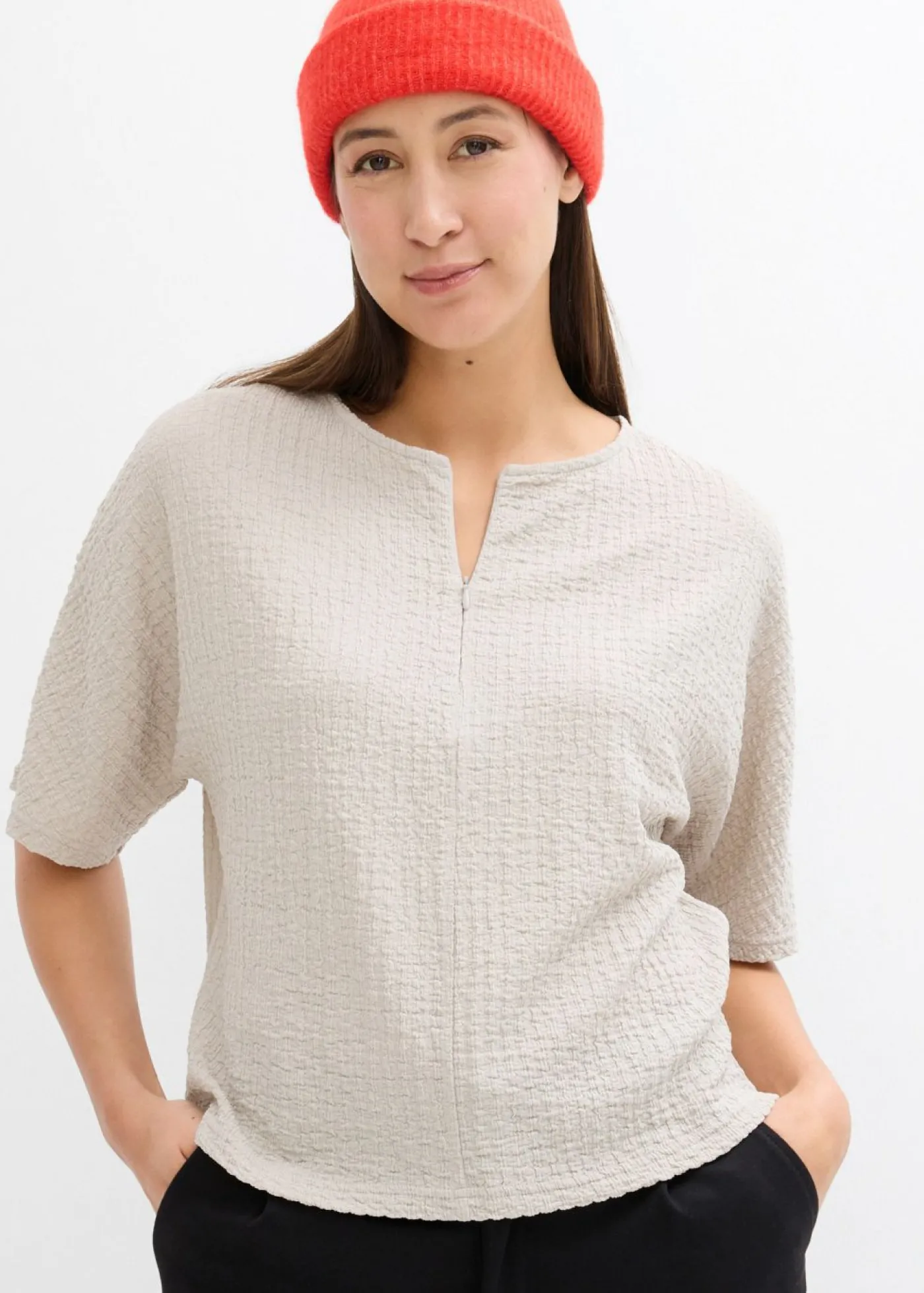 bonprix bonprix Camiseta oversize gris piedra Outlet