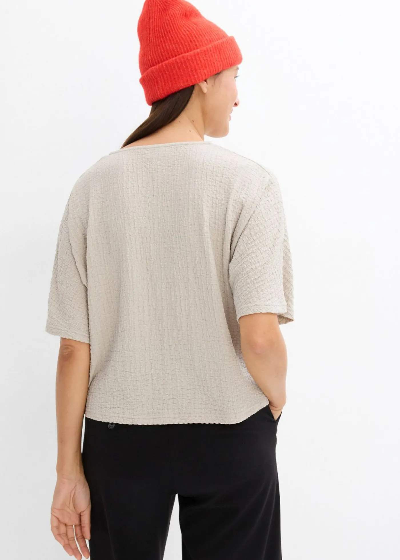 bonprix bonprix Camiseta oversize gris piedra Outlet