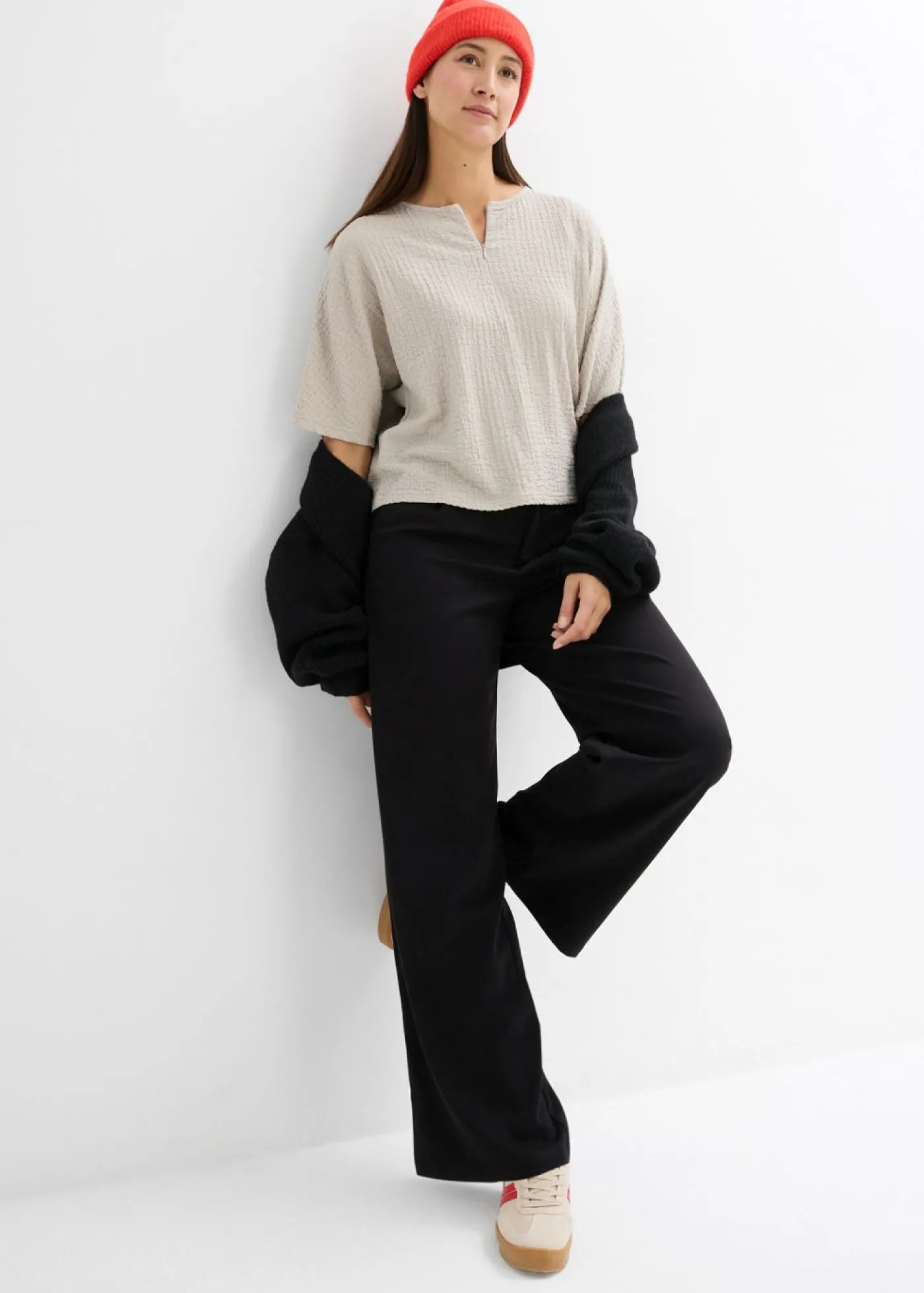 bonprix bonprix Camiseta oversize gris piedra Outlet