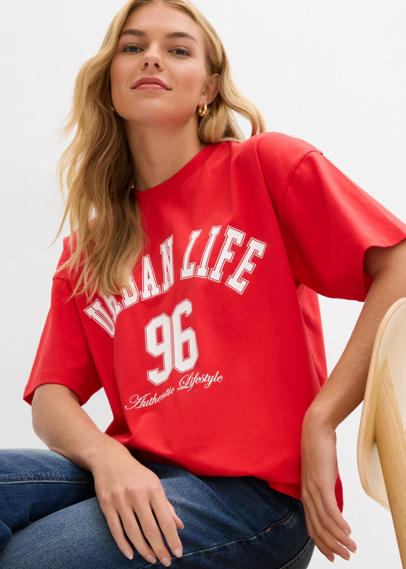 bonprix bonprix Camiseta oversize fresa Sale
