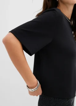 bonprix bonprix Camiseta oversize con aplicaciones Negro Best