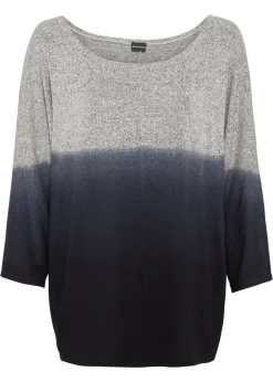 bonprix bonprix Camiseta oversize con transición de colores gris/negro moteado