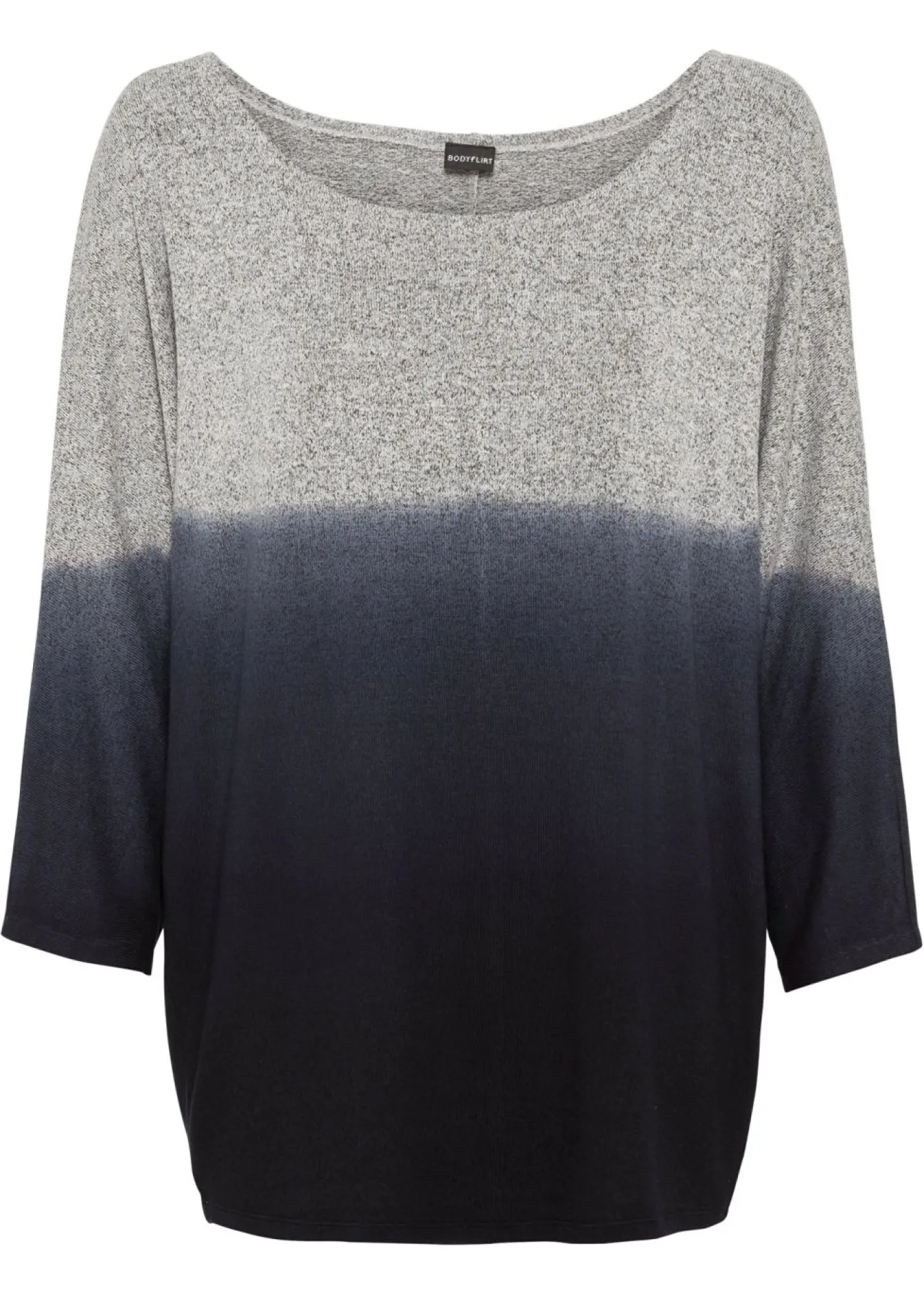 bonprix bonprix Camiseta oversize con transición de colores gris/negro moteado