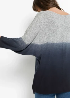 bonprix bonprix Camiseta oversize con transición de colores gris/negro moteado