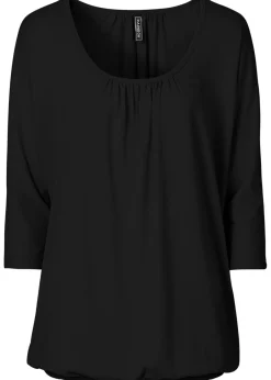 bonprix bonprix Camiseta oversize de mezcla de viscosa Negro Best