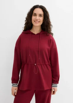 bonprix bonprix Camiseta oversize de neopreno suave Rojo rubí