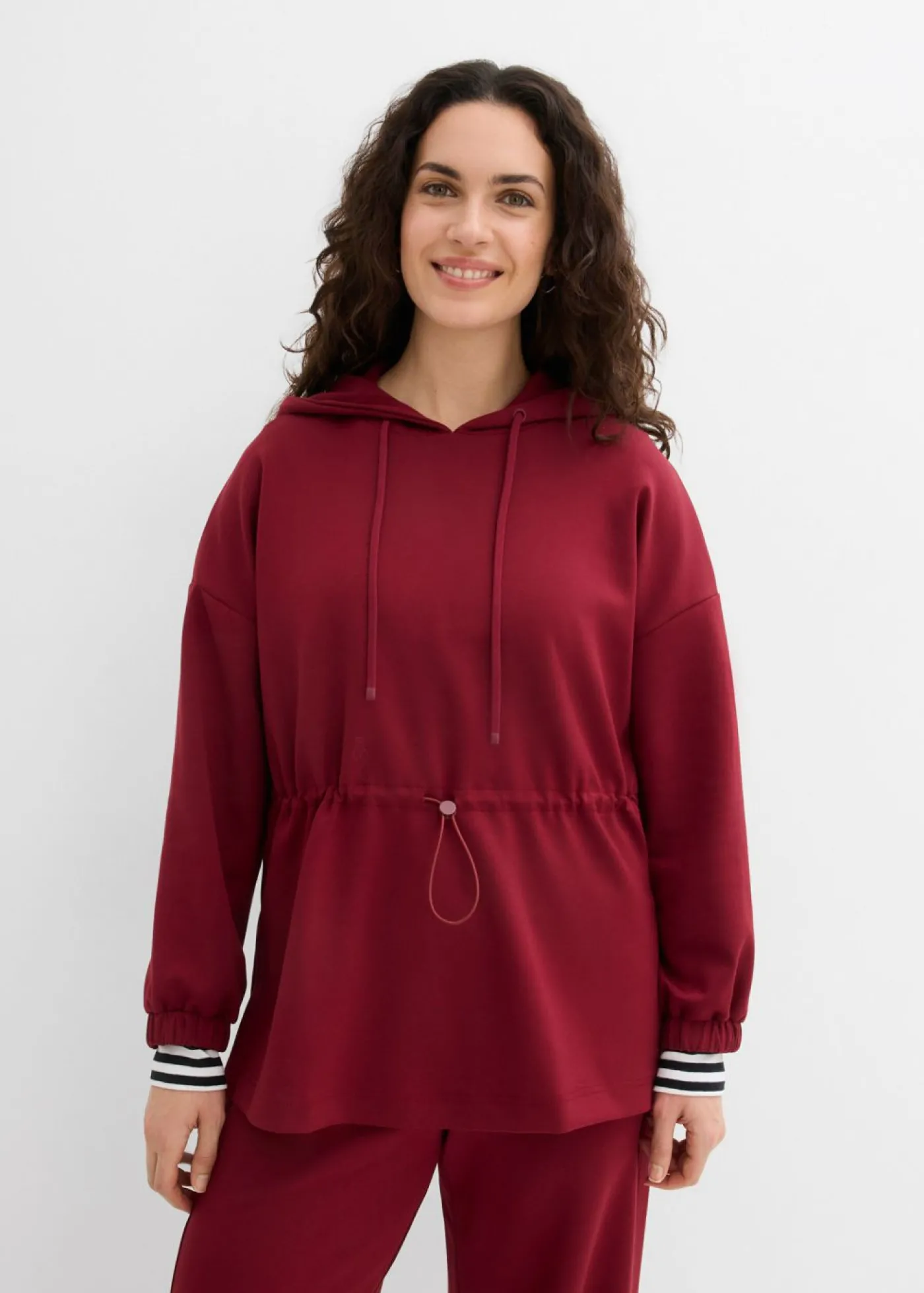 bonprix bonprix Camiseta oversize de neopreno suave Rojo rubí