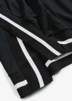 bonprix bonprix Camiseta oversize en mezcla de viscosa suave Negro