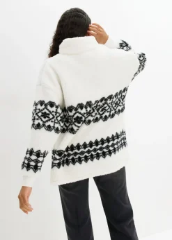 bonprix bonprix Camiseta polar Blanco lana-negro New