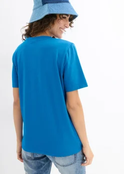 bonprix bonprix Camiseta premamá de algodón orgánico (2 unidades) amarillo claro/azul glaciar