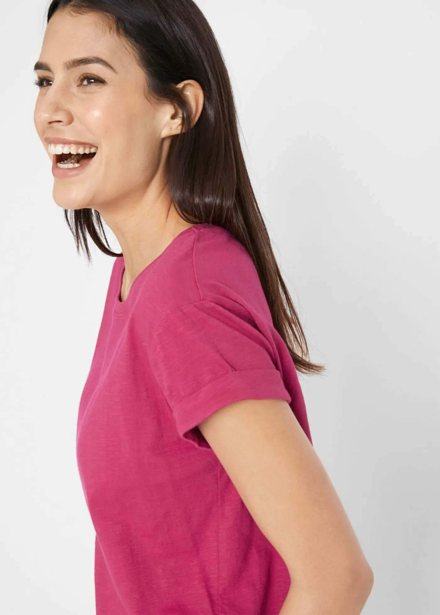 bonprix bonprix Camiseta tipo boxy fucsia Hot