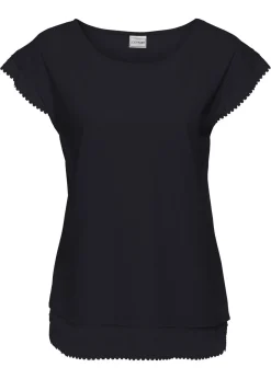 bonprix bonprix Camiseta tipo boxy de algodón Negro Outlet