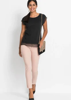 bonprix bonprix Camiseta tipo boxy de algodón Negro Outlet