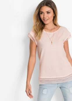 bonprix bonprix Camiseta tipo boxy de algodón Rosa