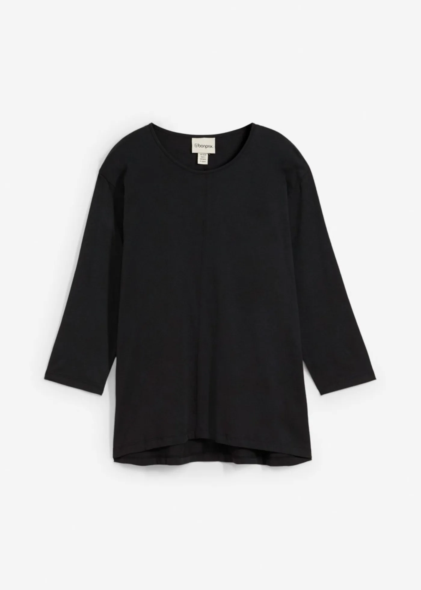 bonprix bonprix Camiseta tipo boxy de algodón orgánico Negro