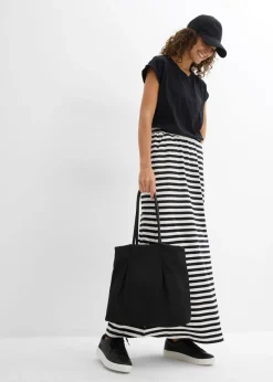 bonprix bonprix Camiseta tipo boxy de algodón orgánico puro Negro Outlet