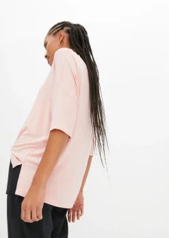 bonprix bonprix Camiseta tipo boxy de mezcla de viscosa suave rosa pastel Hot