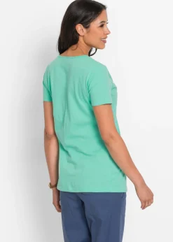 bonprix bonprix Camisetas premamá y de lactancia 2 en 1 (2 unidades) Azul marino + mentol Hot