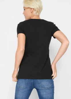 bonprix bonprix Camisetas premamá y de lactancia 2 en 1 (2 unidades) Negro-blanco Clearance