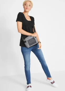 bonprix bonprix Camisetas premamá y de lactancia 2 en 1 (2 unidades) Negro-blanco Clearance