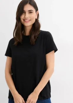 bonprix bonprix Camisetas premamá/de lactancia de algodón orgánico (2 unidades) Negro-negro Best