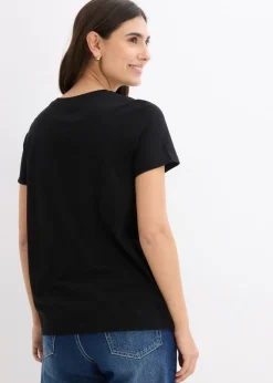 bonprix bonprix Camisetas premamá/de lactancia de algodón orgánico (2 unidades) Negro-negro Best