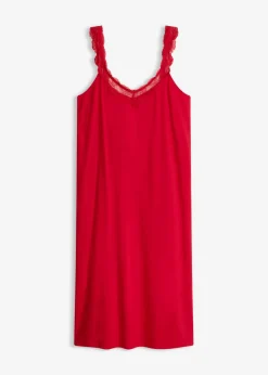 bonprix bonprix Camisón con encaje Rojo salsa Best