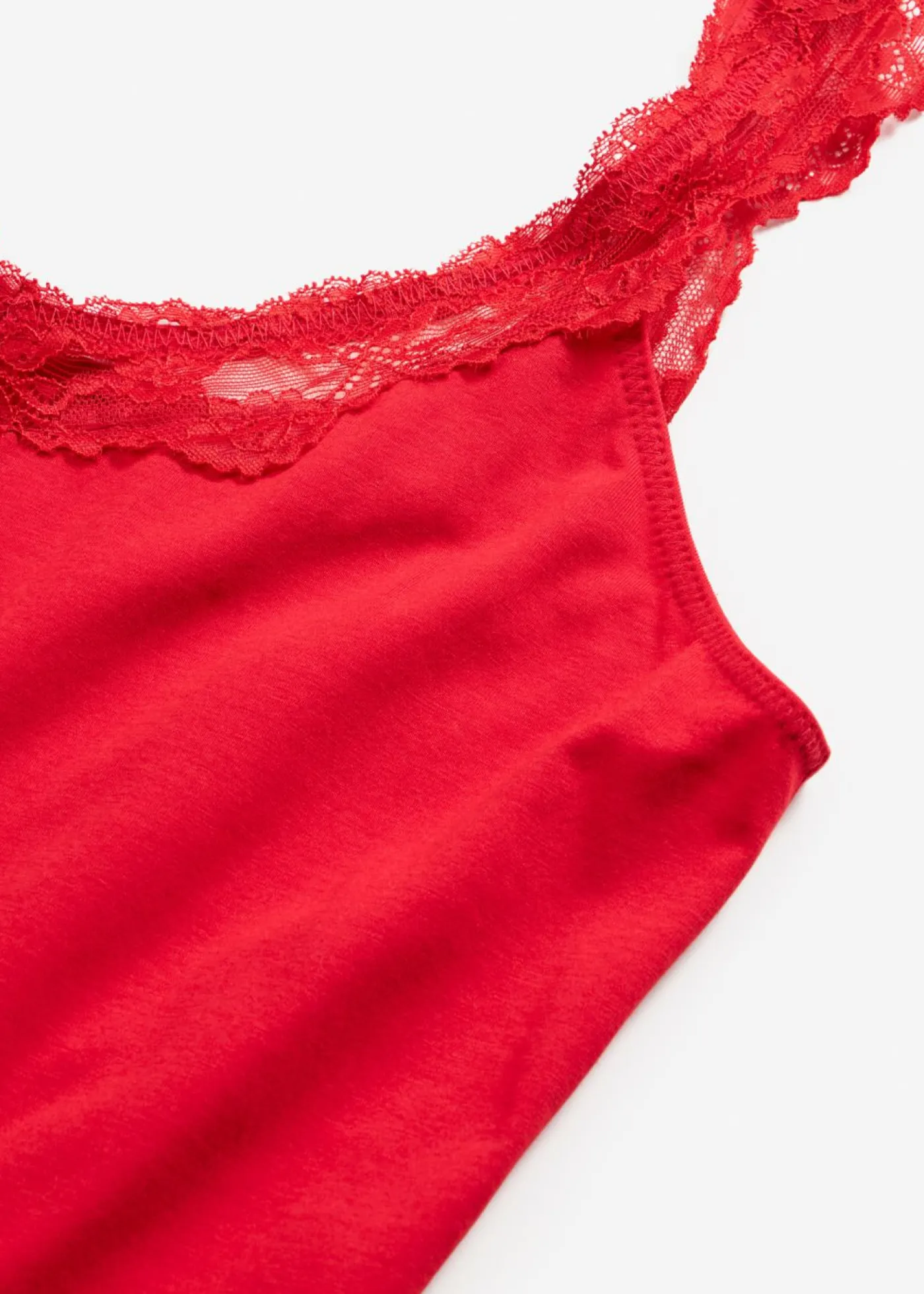 bonprix bonprix Camisón con encaje Rojo salsa Best