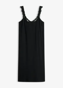 bonprix bonprix Camisón con encaje Negro Clearance