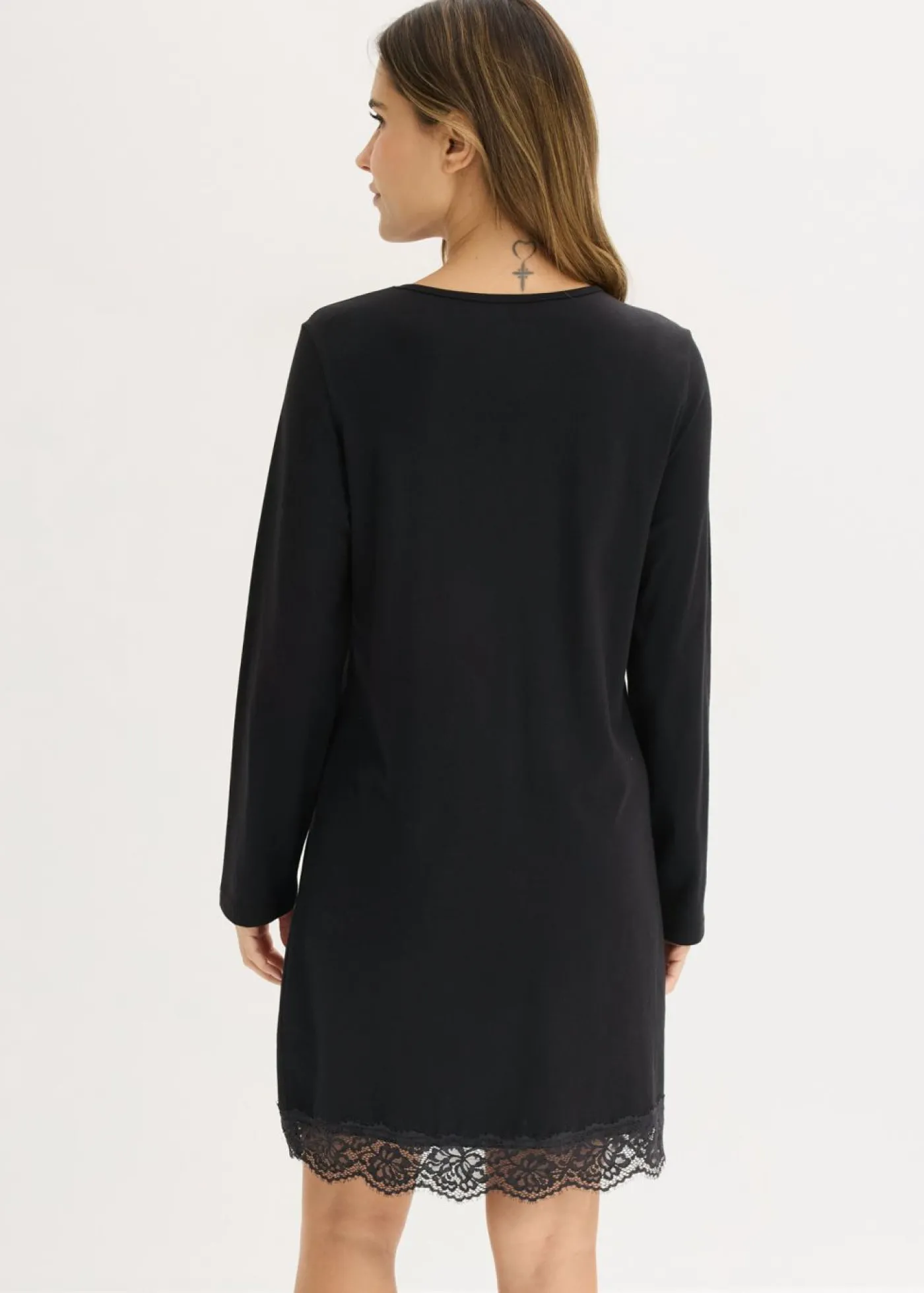 bonprix bonprix Camisón con encaje Negro