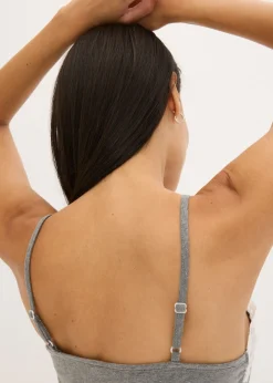bonprix bonprix Camisón con tirantes finos Gris jaspeado New