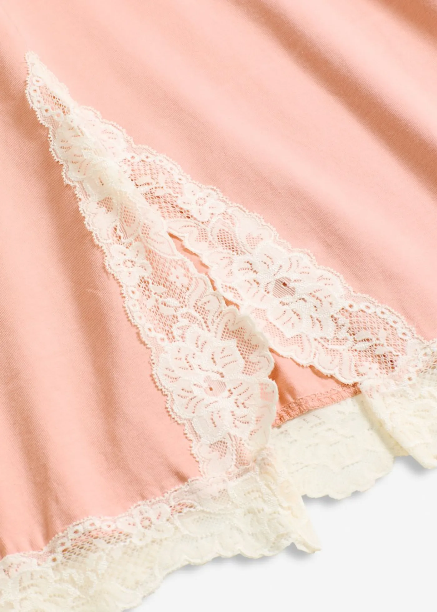 bonprix bonprix Camisón corto con un encaje delicado Coral claro Sale