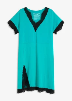bonprix bonprix Camisón corto con un encaje delicado Esmeralda Outlet